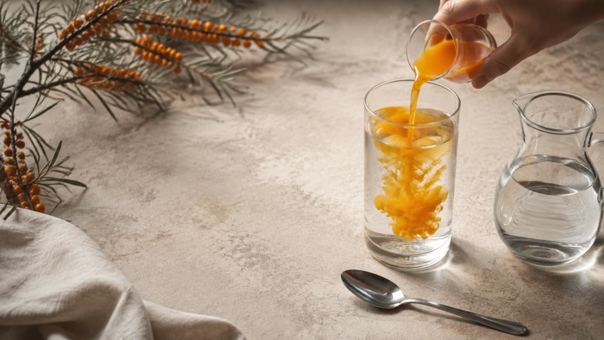 How to Mix Sea Buckthorn Juice With Water